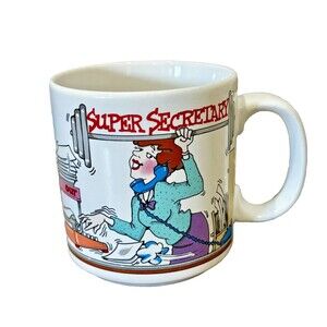 Vintage Super Secretary Office Coffee Mug/Cup RUSS